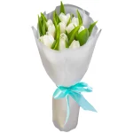 Букет из 11 белых тюльпанов