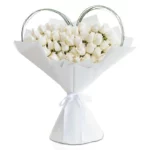 Букет из 51 белой розы эквадор