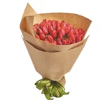 Букет из 51 тюльпана красного цвета