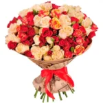 Букет из кустовой розы «Самой желанной»