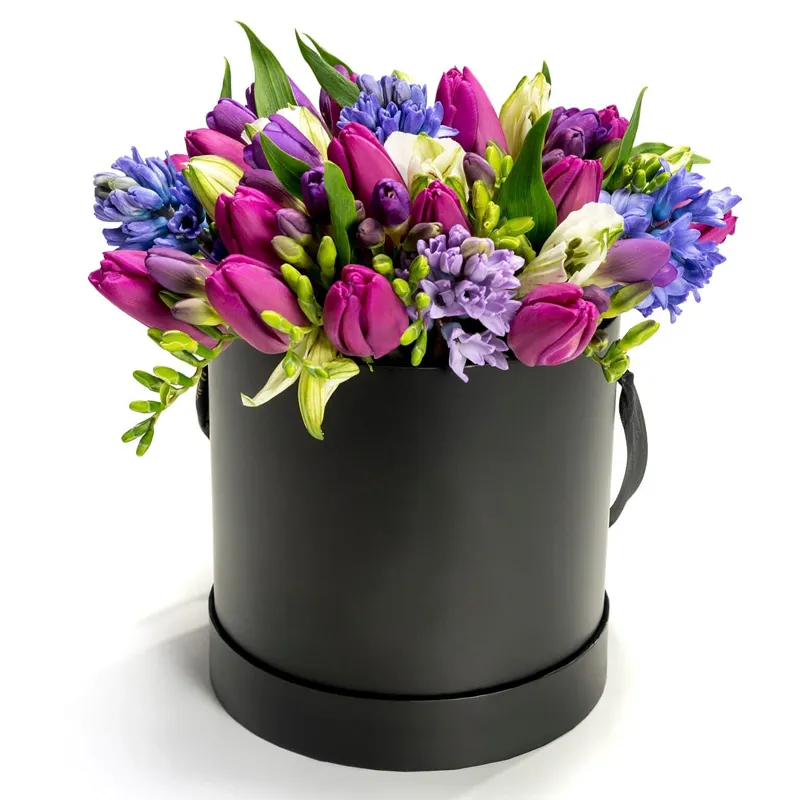 Цветы в коробке Любовный десерт